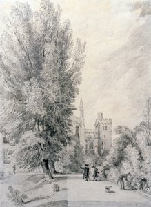New College Garden, 1821 door William Alfred Delamotte